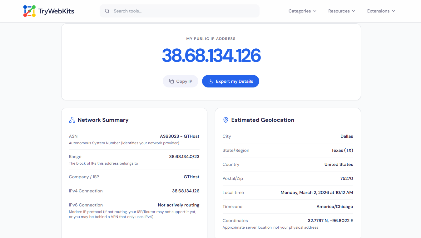 IP Dashboard Tool Preview