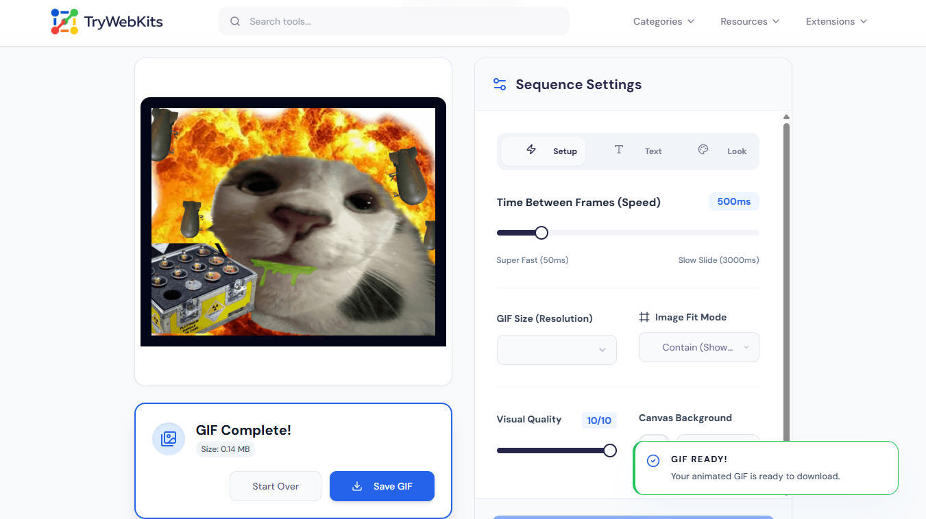 Image to GIF steps