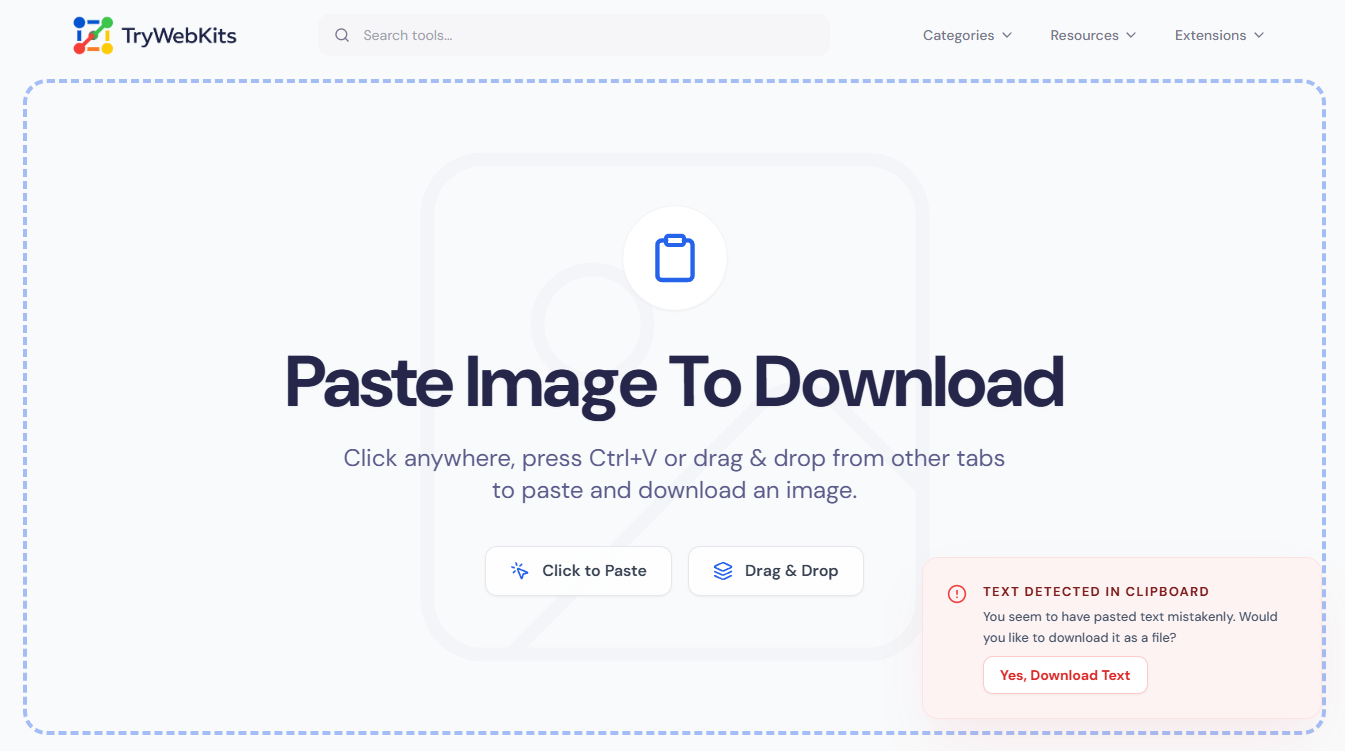 Paste Image Tool Usage